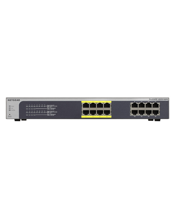 Netgear ProSafe Plus JGS516PE Non-géré L3 Gigabit Ethernet (10/100/1000) Noir Connexion Ethernet, supportant l'alimentation via 