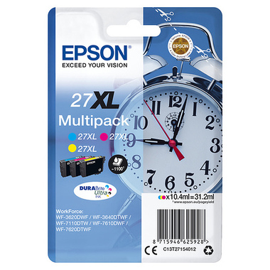 Epson Alarm clock Multipack "Réveil" 27XL - EncreDURABrite Ultra C,M,J