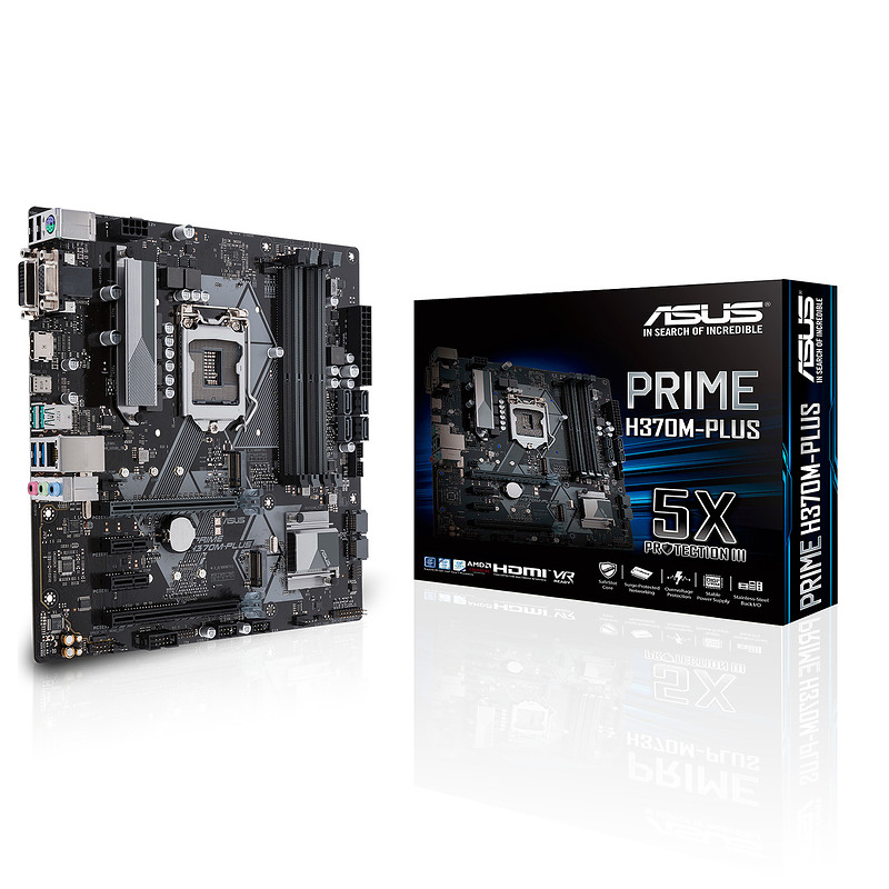 ASUS PRIME H370M-PLUS LGA 1151 (Emplacement H4) Micro ATX Intel H370
