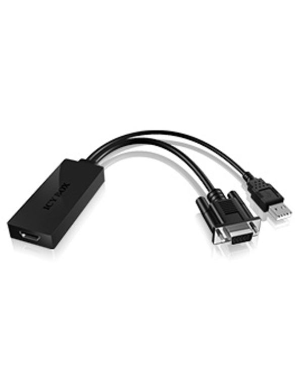 ICY BOX IB-AC512 0,235 m HDMI VGA (D-Sub) + USB Noir