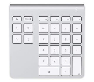 Belkin YourType clavier numérique Bluetooth PC/serveur Aluminium, Blanc