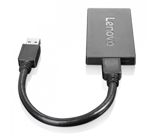 Lenovo 4X90J31021 adaptateur et connecteur de câbles USB DisplayPort Noir