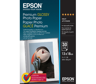 Epson Premium Glossy Photo Paper - 13x18cm - 30 Feuilles