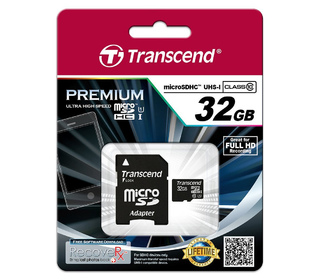 Transcend 32GB microSDHC Class 10 UHS-I mémoire flash 32 Go Classe 10