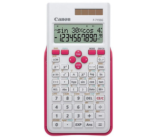 Canon F-715SG calculatrice Poche Calculatrice scientifique Rose, Blanc