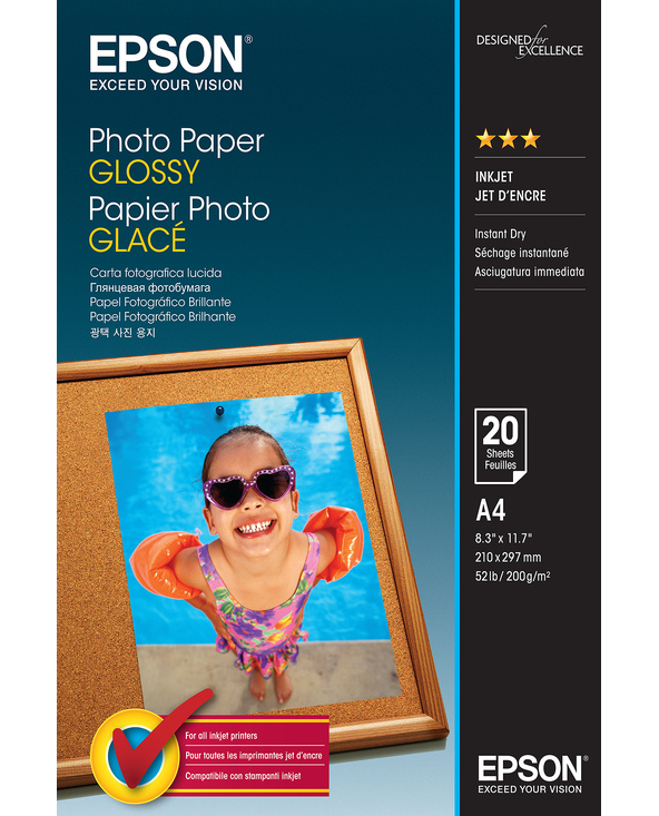 Epson Photo Paper Glossy - A4 - 20 Feuilles