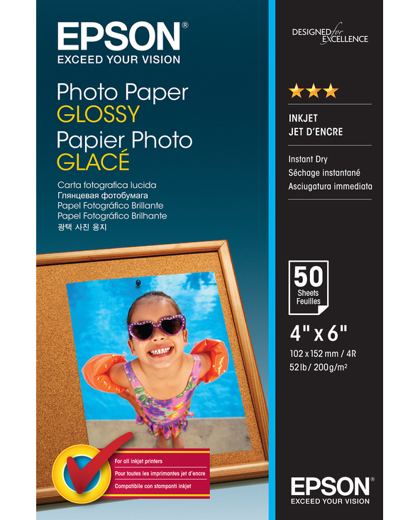 Epson Photo Paper Glossy - 10x15cm - 50 Feuilles