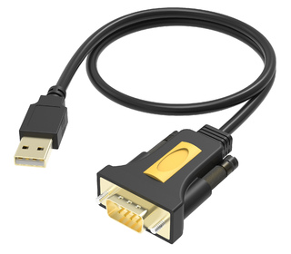 Vision TC-USBSER adaptateur et connecteur de câbles USB-B 9-pin D-sub Noir