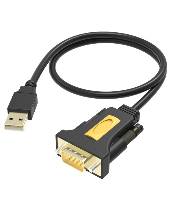Vision TC-USBSER adaptateur et connecteur de câbles USB-B 9-pin D-sub Noir