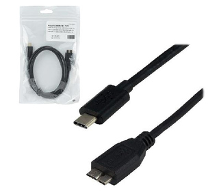 MCL MC923-1C/3HBME-1M câble USB 3.2 Gen 1 (3.1 Gen 1) USB C Micro-USB B Noir