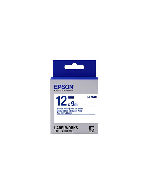 Epson LK-4WLN - Standard - Bleu sur Blanc - 12mmx9m