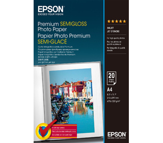 Epson Premium Semi-Gloss Photo Paper - A4 - 20 Feuilles