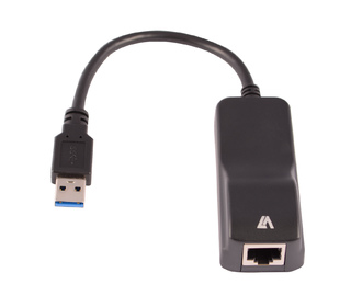 V7 Adaptateur Ethernet Gigabit 3.0 A mâle vers RJ45 femelle, noir