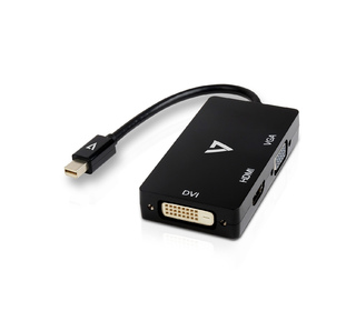 V7 8Q9072 0,1 m Mini DisplayPort VGA (D-Sub)+ HDMI + DVI Noir