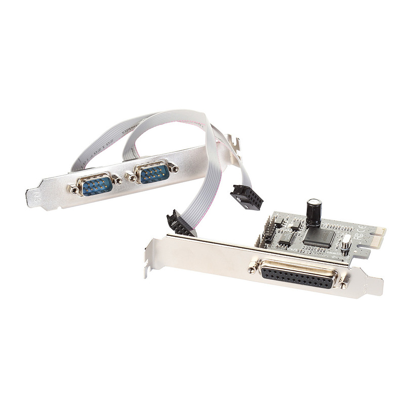 i-tec PCI-E Express Card 2x ports en série RS232 + 1x port en parallèle DB25