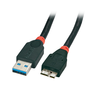 Lindy 41837 câble USB 2 m 3.2 Gen 1 (3.1 Gen 1) USB A Micro-USB B Noir