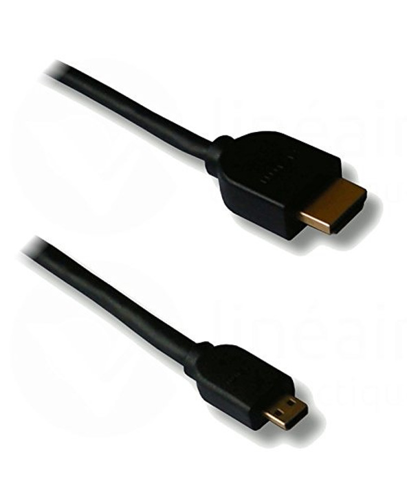 Lineaire XVHD53C câble HDMI 1,5 m HDMI Type A (Standard) HDMI Type D (Micro) Noir