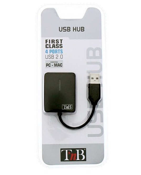 T'nB HUUSFIRST hub & concentrateur 480 Mbit/s Noir