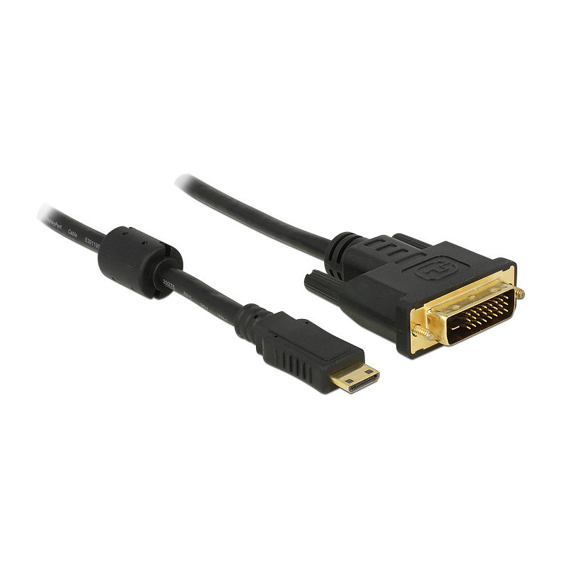 DeLOCK 83583 câble vidéo et adaptateur 2 m Mini-HDMI DVI-D Noir