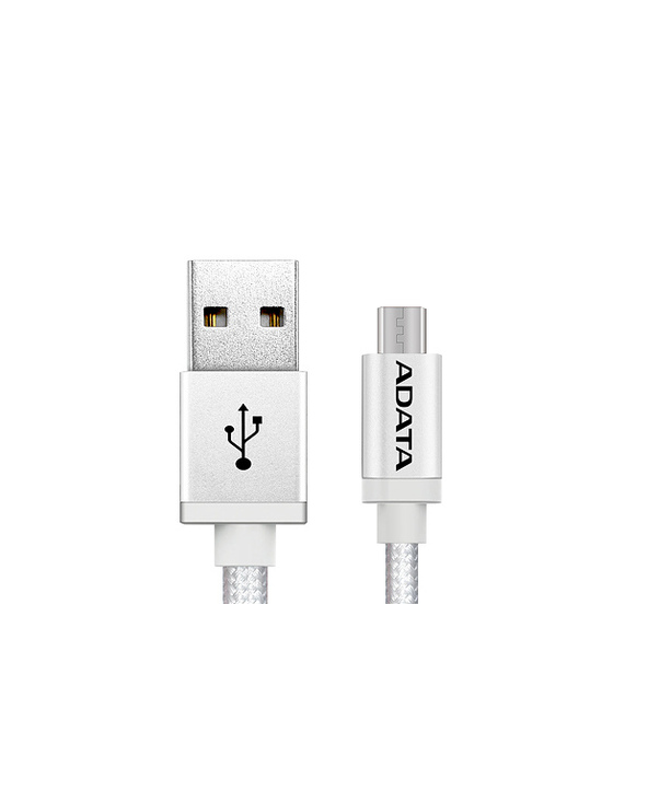 ADATA 1m, USB2.0-A/USB2.0 Micro-B câble USB 2.0 USB A Micro-USB B Argent