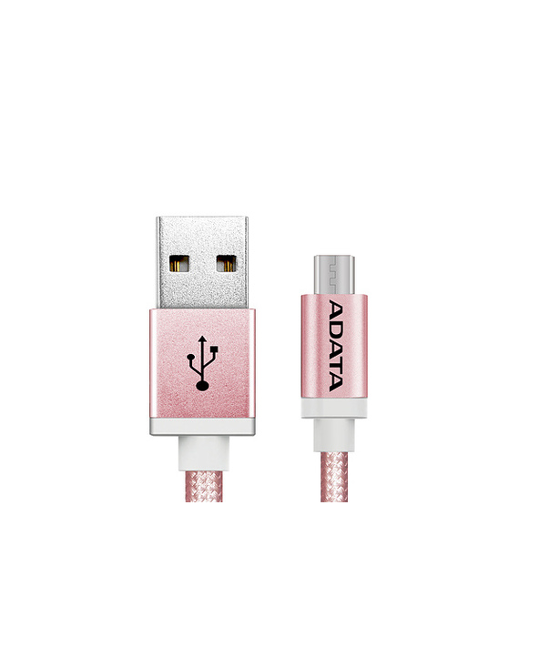 ADATA 1m, USB2.0-A/USB2.0 Micro-B câble USB 2.0 USB A Micro-USB B Or, Rose