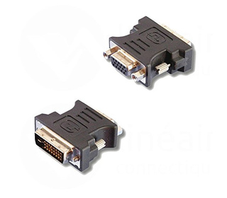 Lineaire AD270 câble vidéo et adaptateur DVI VGA (D-Sub) Noir