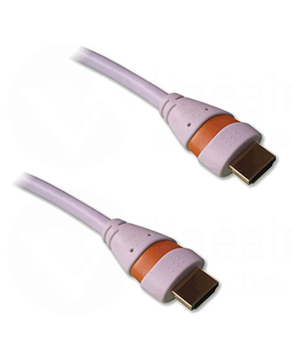 Lineaire XVHD54BOE câble HDMI 3 m HDMI Type A (Standard) Orange, Blanc