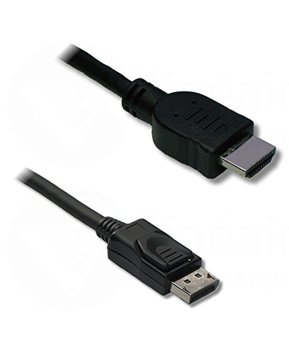 Lineaire VHD74C adaptateur et connecteur de câbles Display Port HDMI Noir