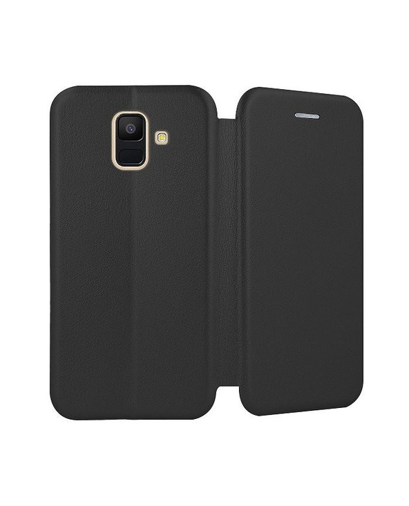 Ibroz Samsung Galaxy A6 Folio Leather Case coque de protection pour téléphones portables Noir