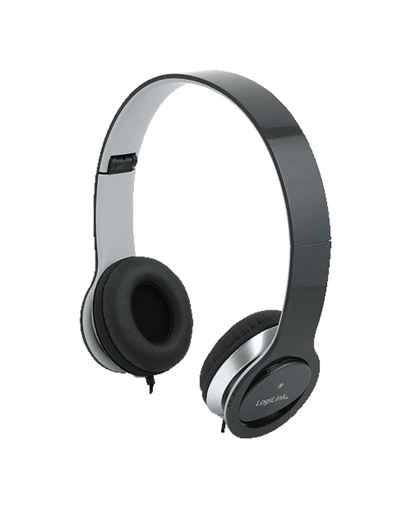 LogiLink HS0028 écouteur/casque Avec fil Arceau Appels/Musique Noir