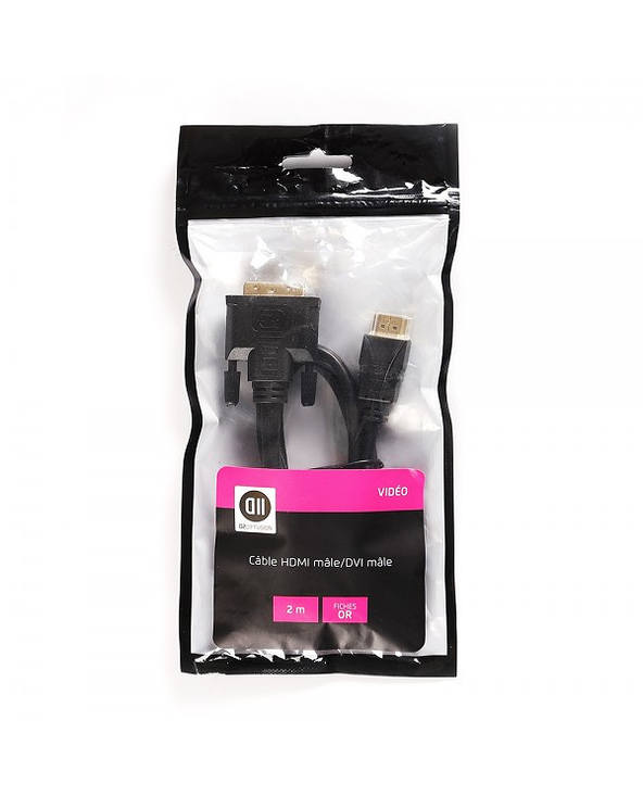 D2 Diffusion D2HDMIDVI200SACH adaptateur et connecteur de câbles HDMI DVI Noir