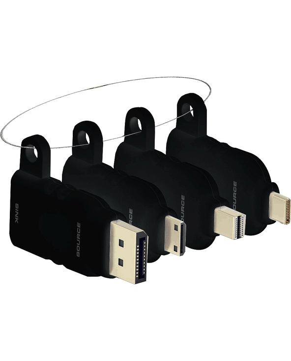 Vision TC-MULTIHDMI/BL adaptateur et connecteur de câbles mDP/DP/mHDMI/USB-C HDMI Noir