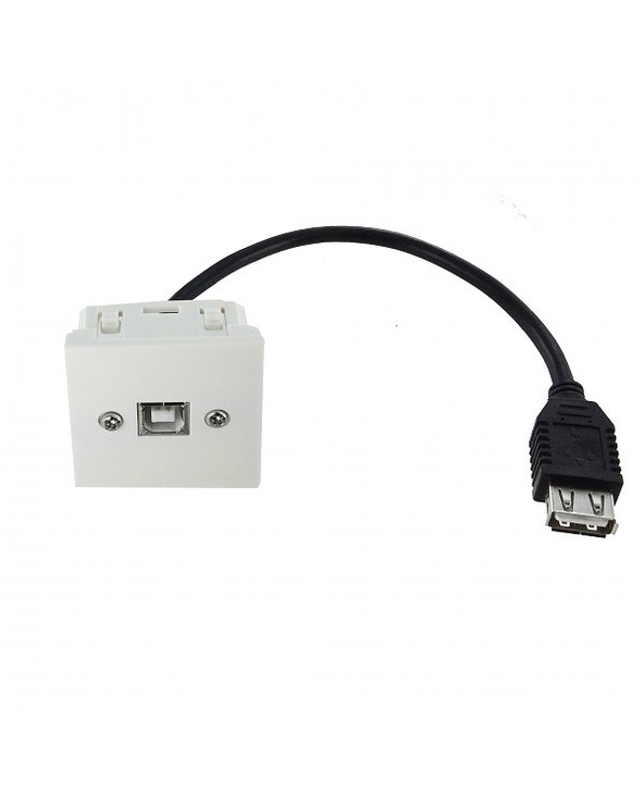 Neklan 2061691 câble USB 0,2 m 2.0 USB B USB A Noir, Blanc