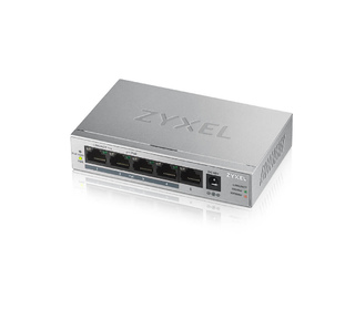Zyxel GS1005HP Non-géré Gigabit Ethernet (10/100/1000) Argent Connexion Ethernet, supportant l'alimentation via ce port (PoE)
