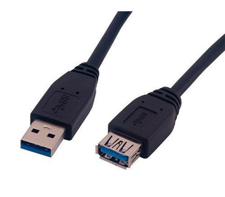 MCL MC923AMF-1M/N câble USB 3.2 Gen 1 (3.1 Gen 1) USB A Noir
