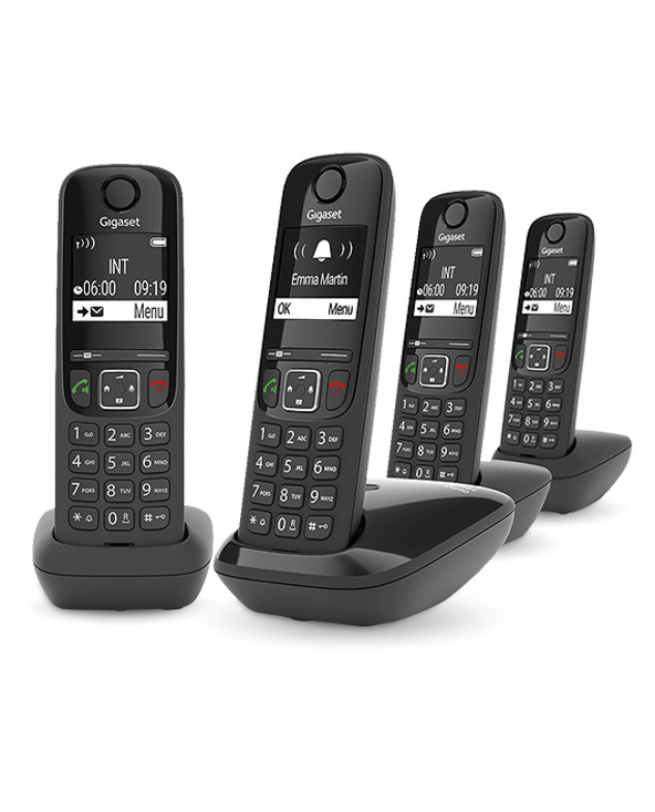 Gigaset AS690A Quattro Téléphone analog/dect Noir