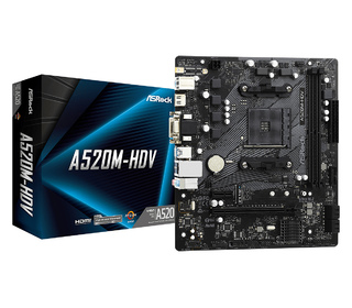 Asrock A520M-HDV Emplacement AM4 micro ATX