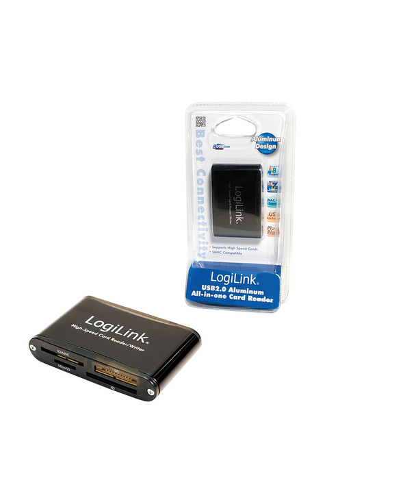 LogiLink Cardreader USB 2.0 lecteur de carte mémoire Noir