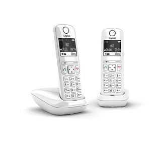 Gigaset AS690 Duo Téléphone analog/dect Blanc