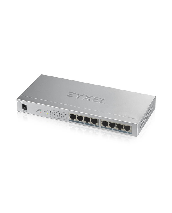 Zyxel GS1008HP Non-géré Gigabit Ethernet (10/100/1000) Gris Connexion Ethernet, supportant l'alimentation via ce port (PoE)