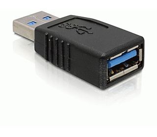 DeLOCK USB 3.0-A Adapter USB-A Noir