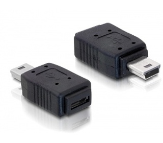 DeLOCK Adapter USB mini/USB micro-B USB mini M micro-B FM Noir