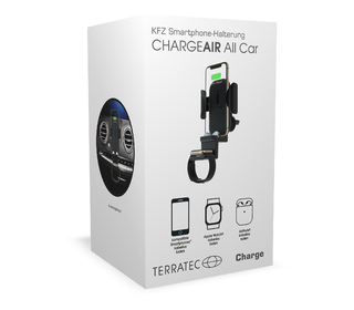 Terratec ChargeAir All Car Mobile/smartphone, Smartwatch Noir Support actif