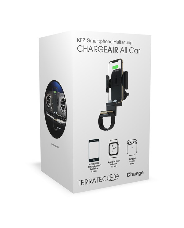 Terratec ChargeAir All Car Mobile/smartphone, Smartwatch Noir Support actif