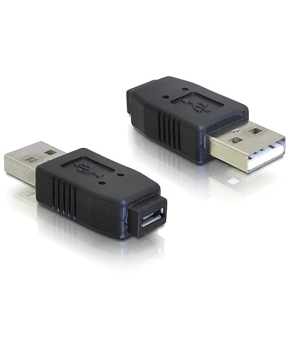 DeLOCK Adapter USB micro-A+B female to USB2.0-A male USB 2.0 A Noir