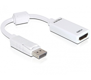 DeLOCK 61767 adaptateur et connecteur de câbles DisplayPort HDMI Blanc