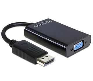 DeLOCK 65439 adaptateur et connecteur de câbles DisplayPort VGA + 3.5mm + USB micro-B Noir