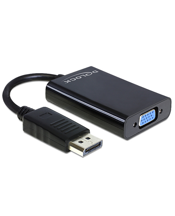 DeLOCK 65439 adaptateur et connecteur de câbles DisplayPort VGA + 3.5mm + USB micro-B Noir