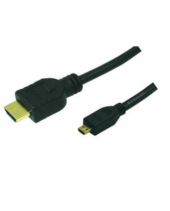 LogiLink 1m HDMI to HDMI Micro - M/M câble HDMI HDMI Type A (Standard) HDMI Type D (Micro) Noir