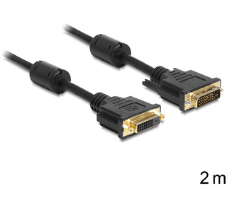 DeLOCK DVI-D/DVI-D 2m câble DVI Noir